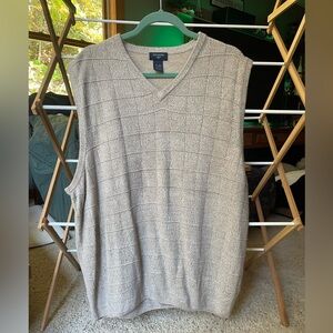 Tan square sweater vest